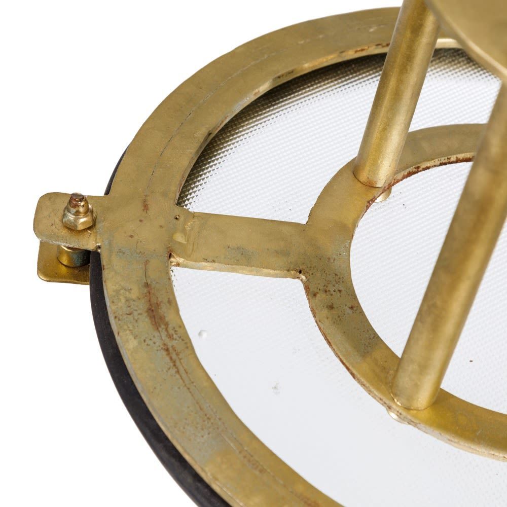 Lampadario industrial dorato d.50