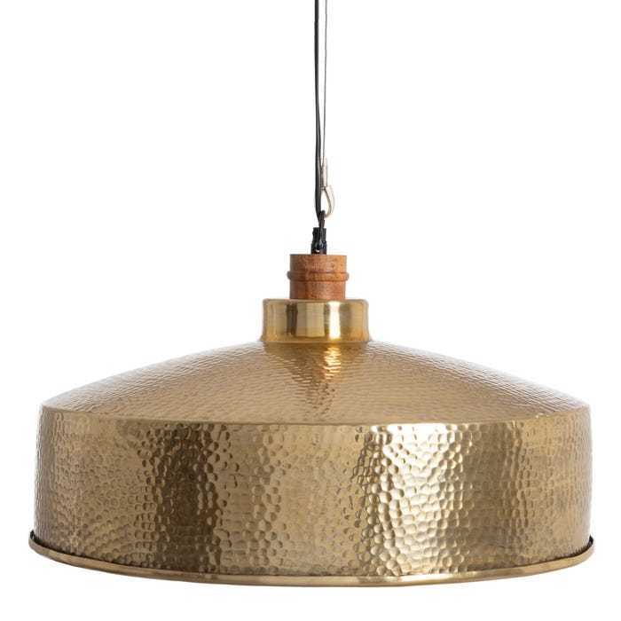 Lampadario industrial dorato