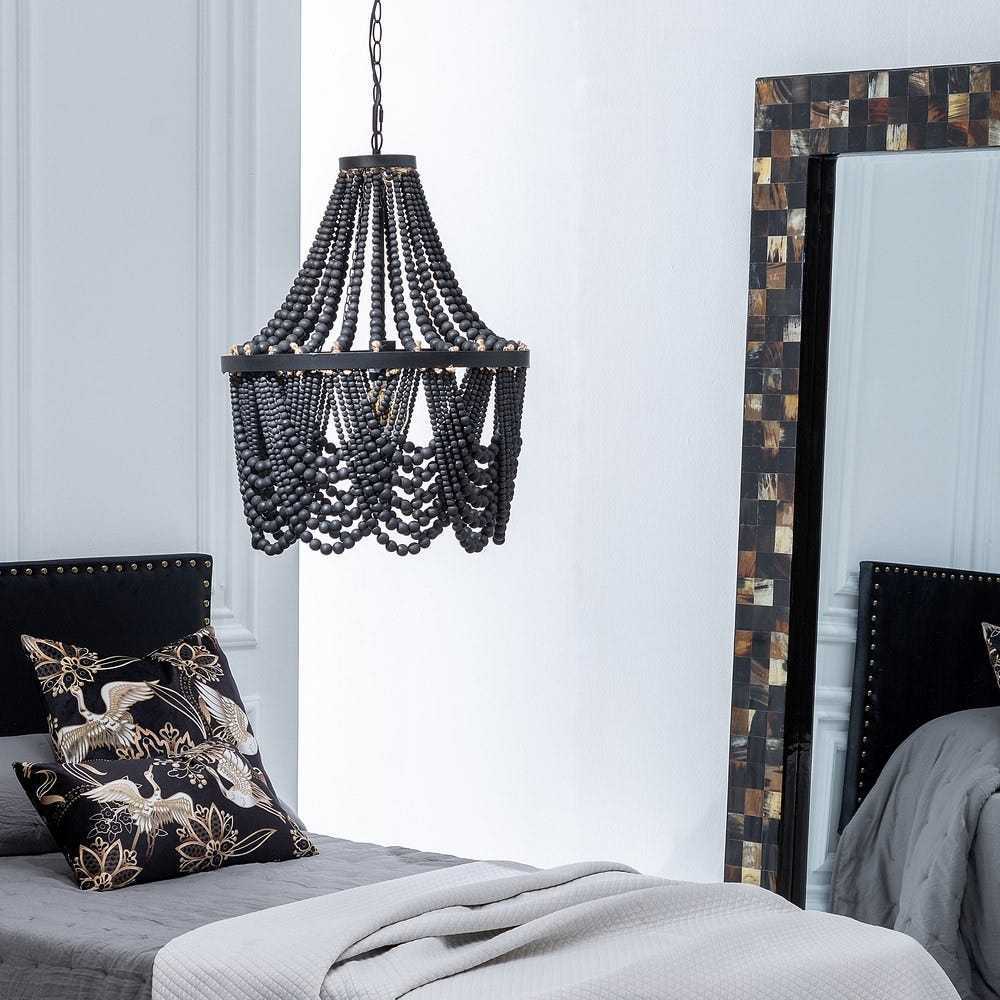 Lampada soffitto art decò nero