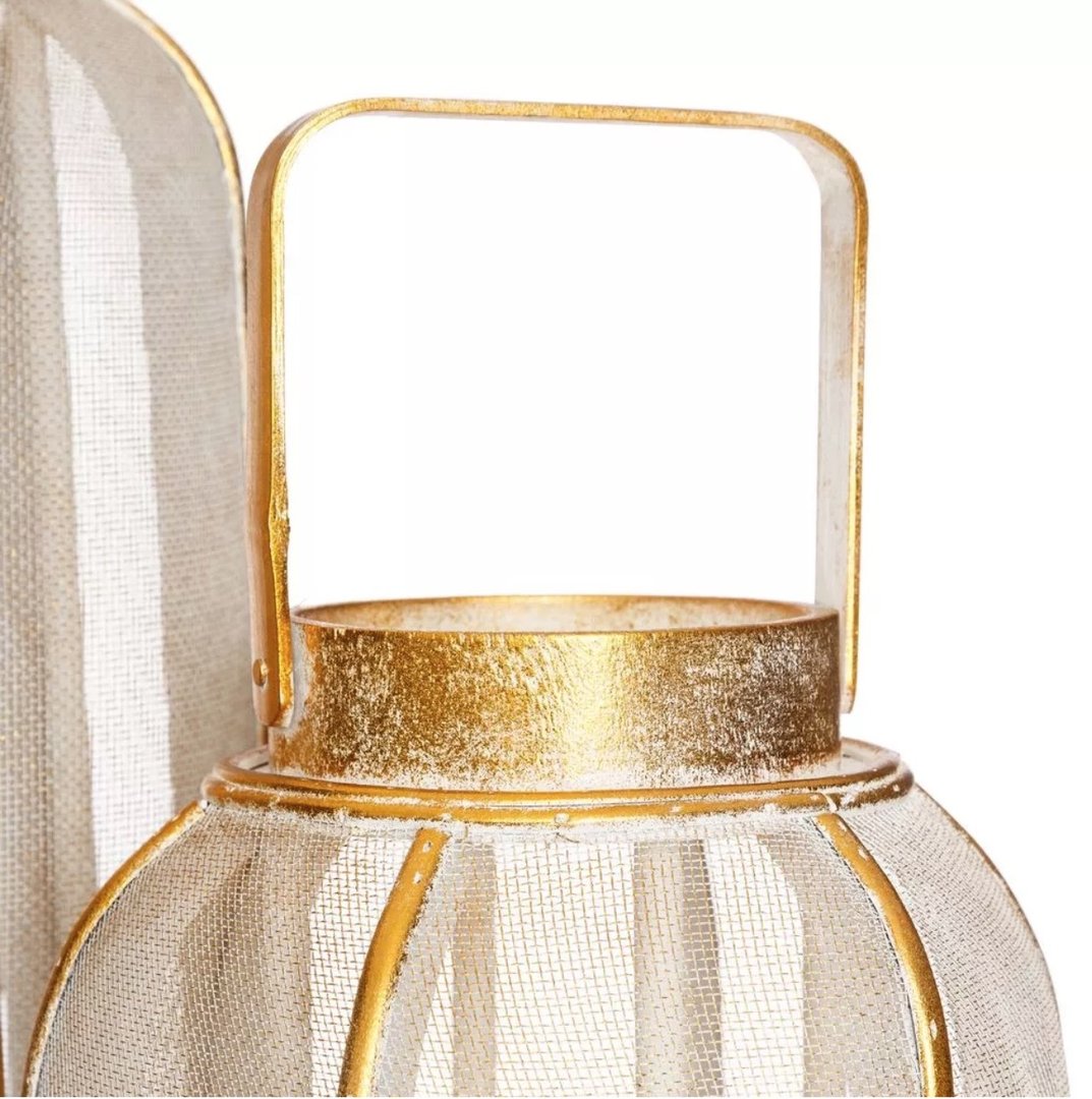 Lanterna decò chic dorata piccola