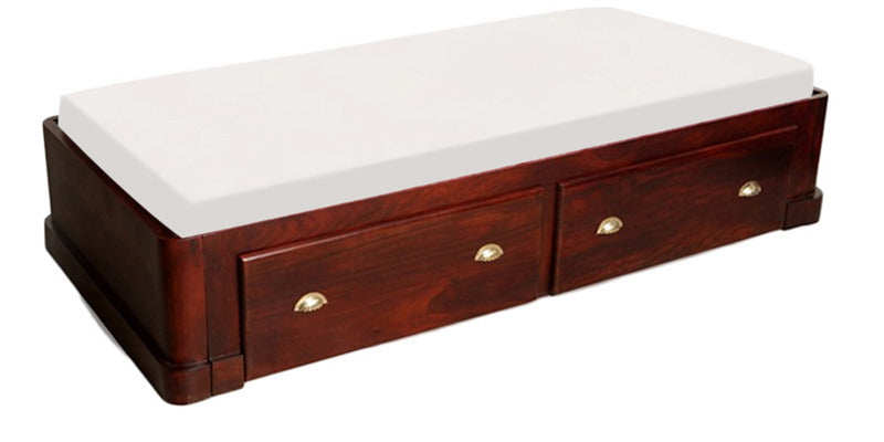 Letto singolo etnico con cassettoni