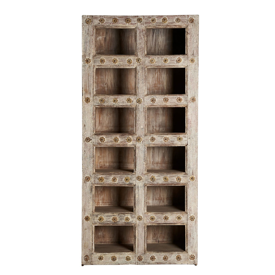 Libreria legno teak invecchiato