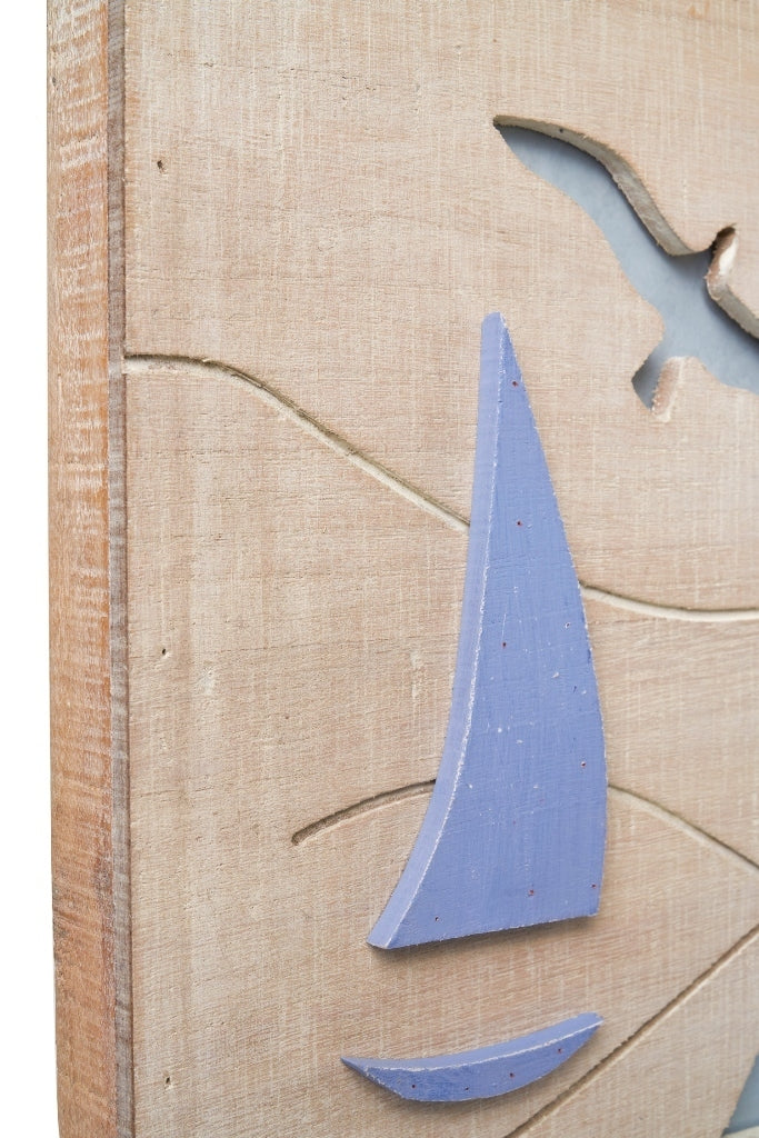 Murale legno vele