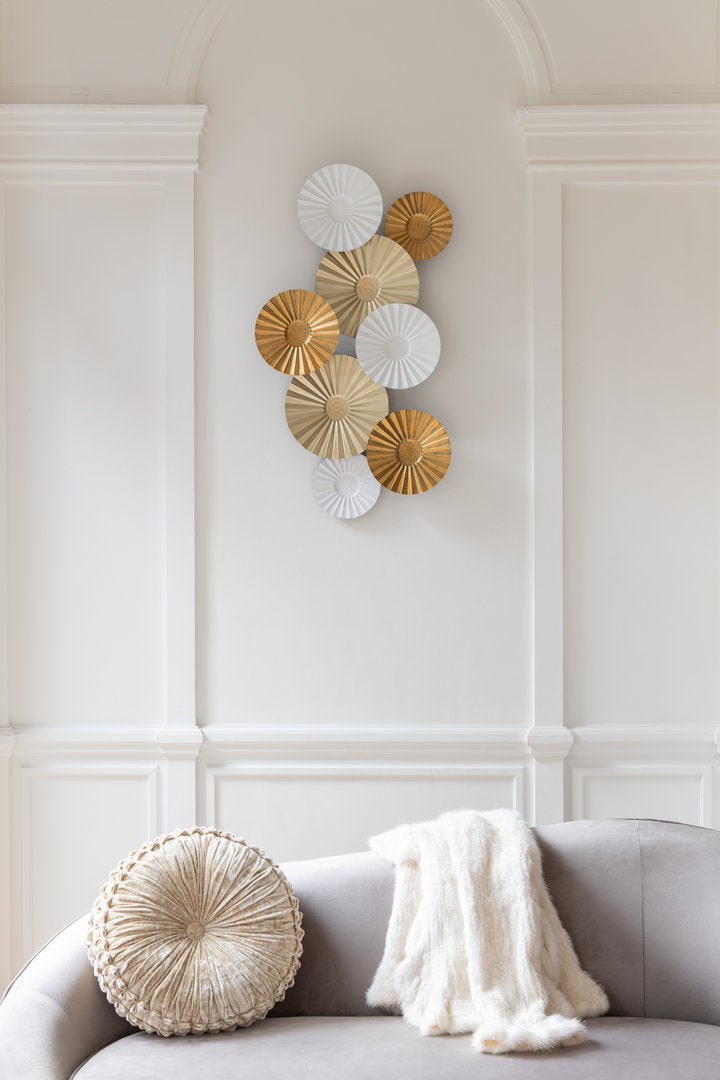 Murale cerchi metallo decò chic