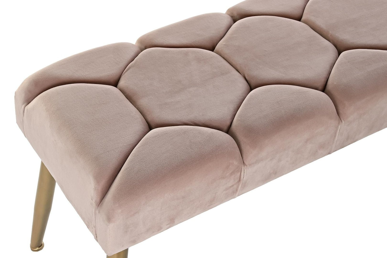 Panca imbottita vintage rosa antico