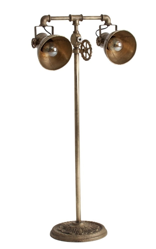 Piantana vintage industrial 2 luci