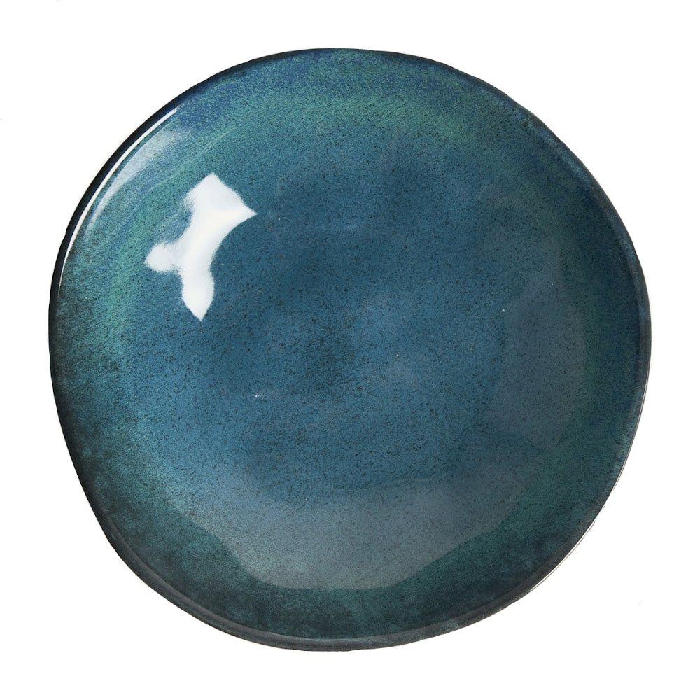 Set 6pz piatti fondi ceramica blu