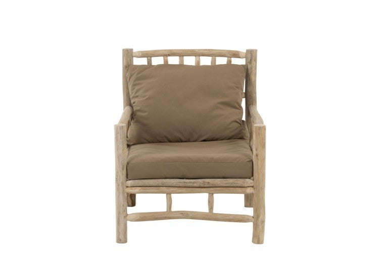 Poltrona in teak naturale