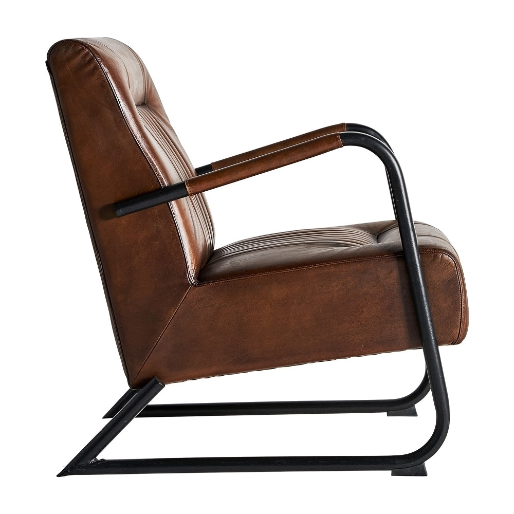 Poltrona industrial pelle vintage