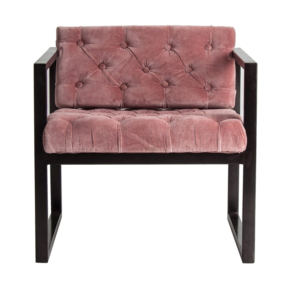 Poltrona stile industriale rosa antico