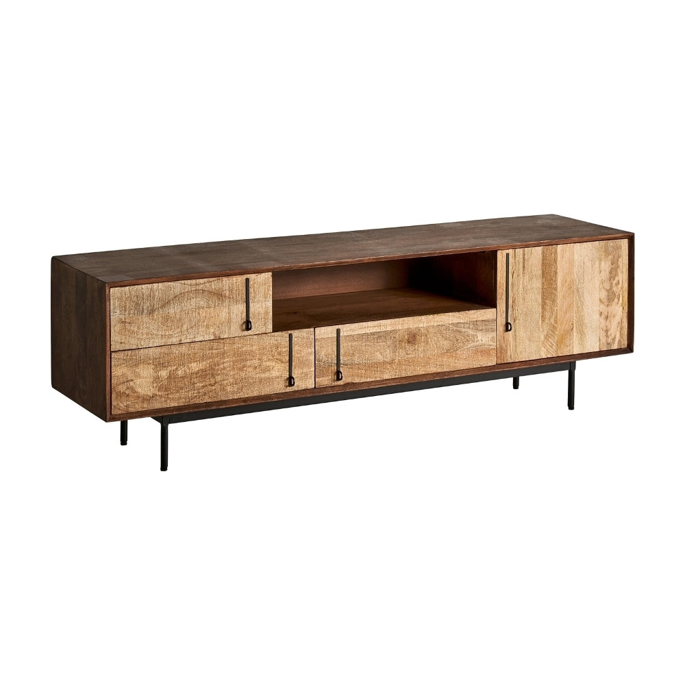 Porta TV industrial ferro legno