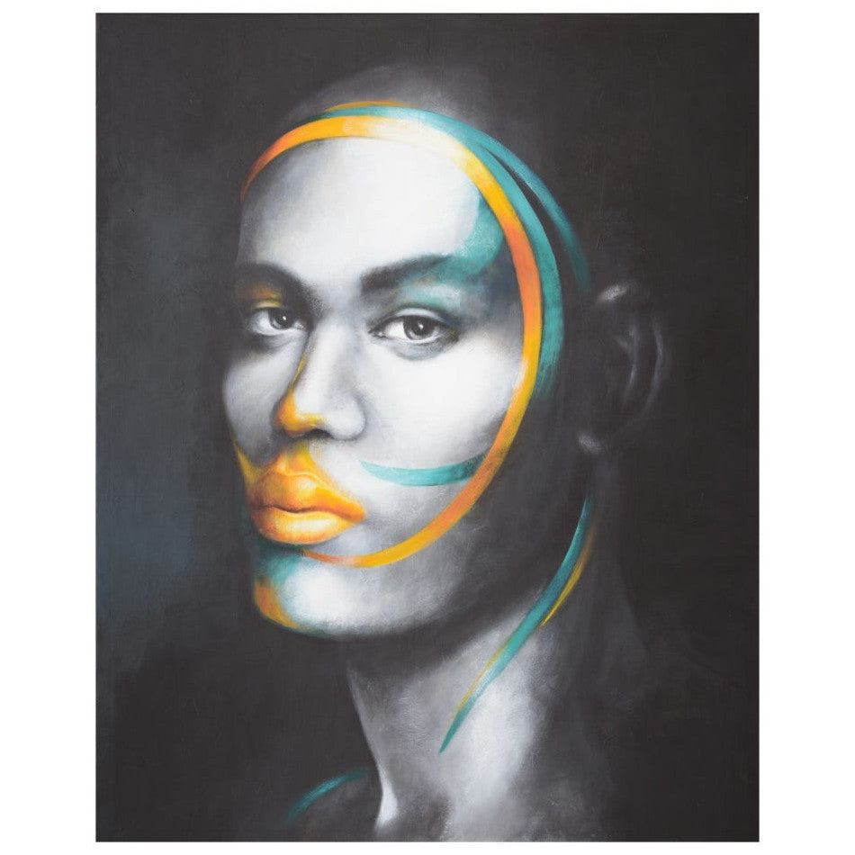 Quadro volto africano design