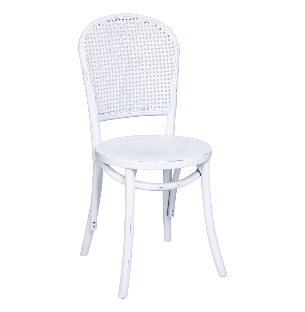 Sedia bianca shabby chic