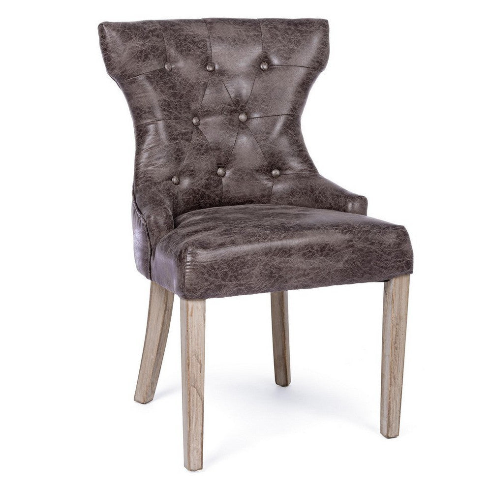 Sedia vintage francese dark brown