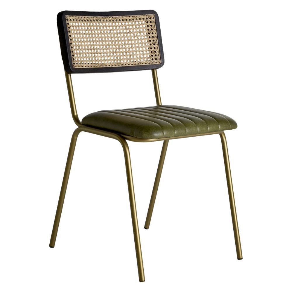 Sedia verde vintage decò