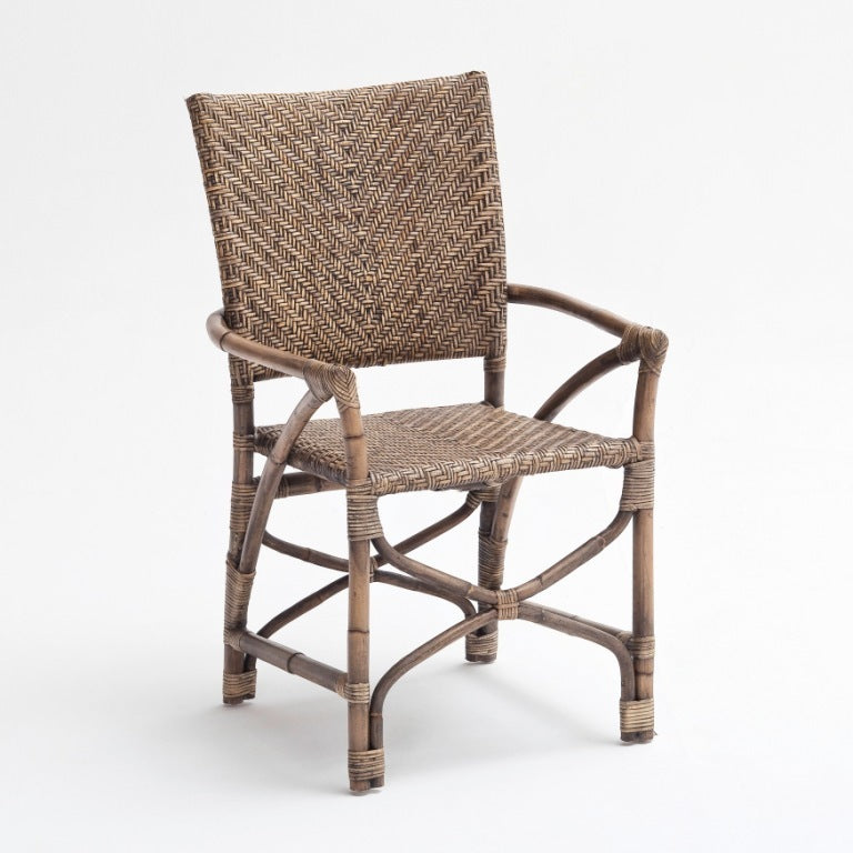 Sedia etnica rattan intrecciato