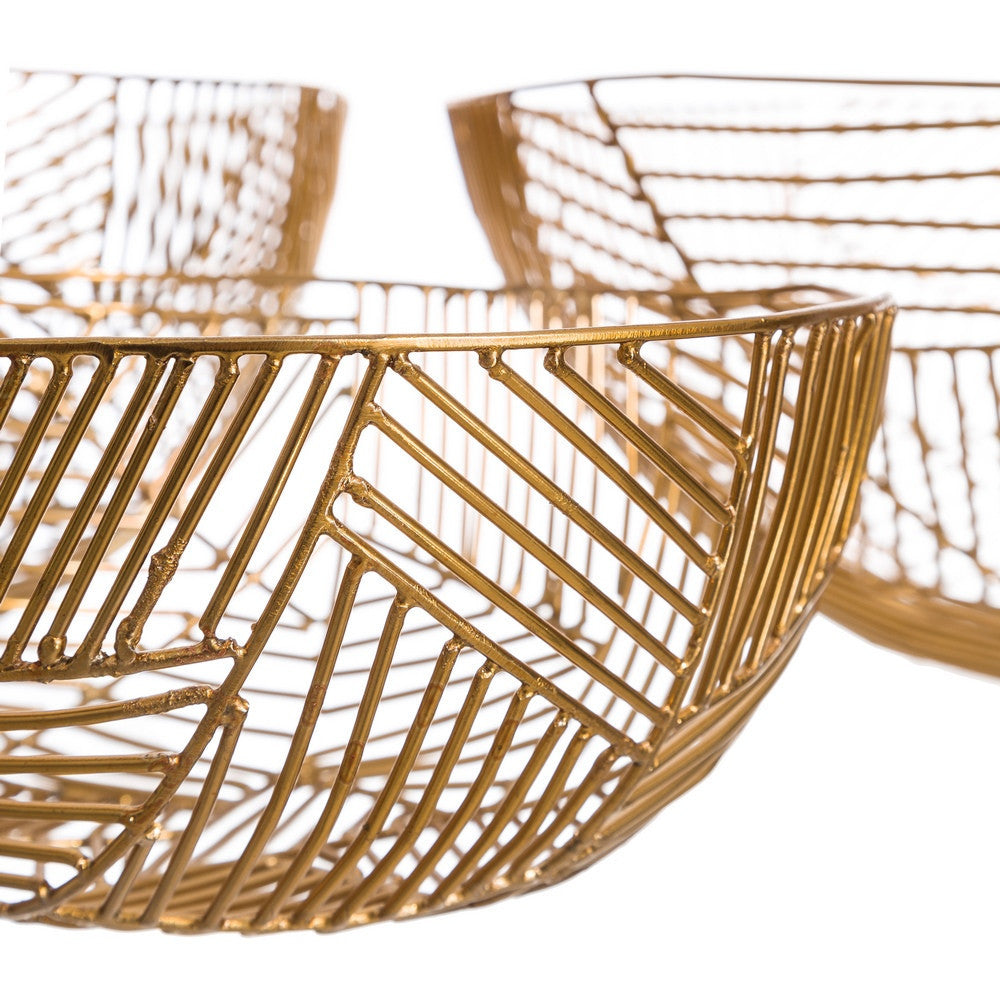 Set 3 centrotavola etnici dorati