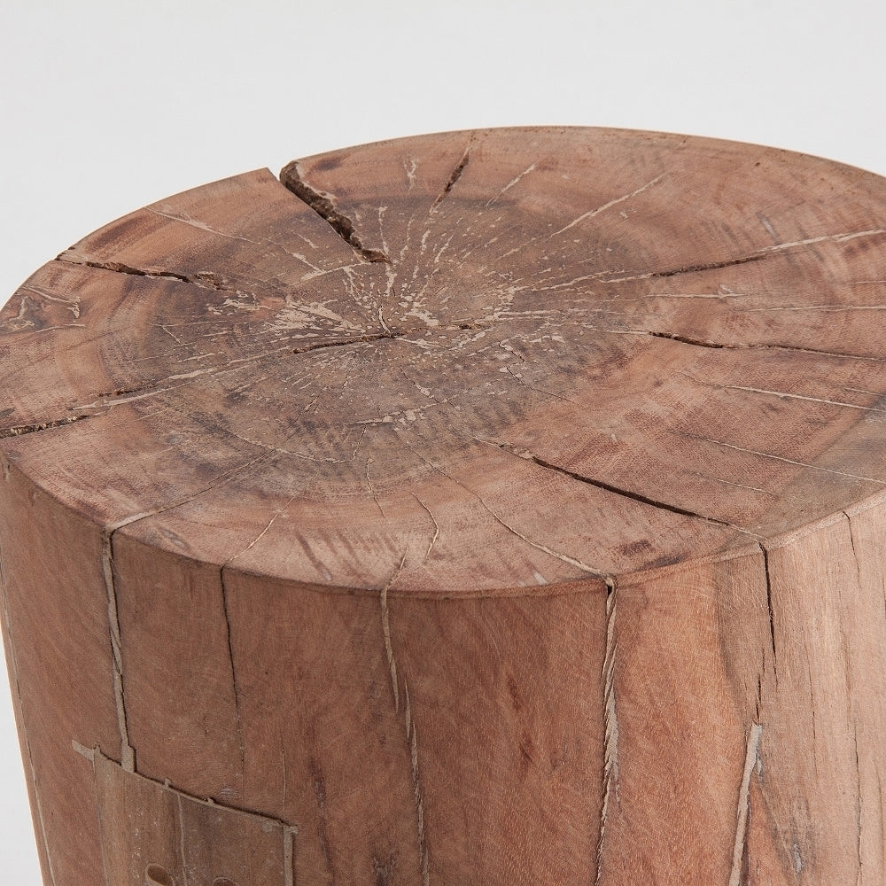 Sgabello tondo etnico naturale