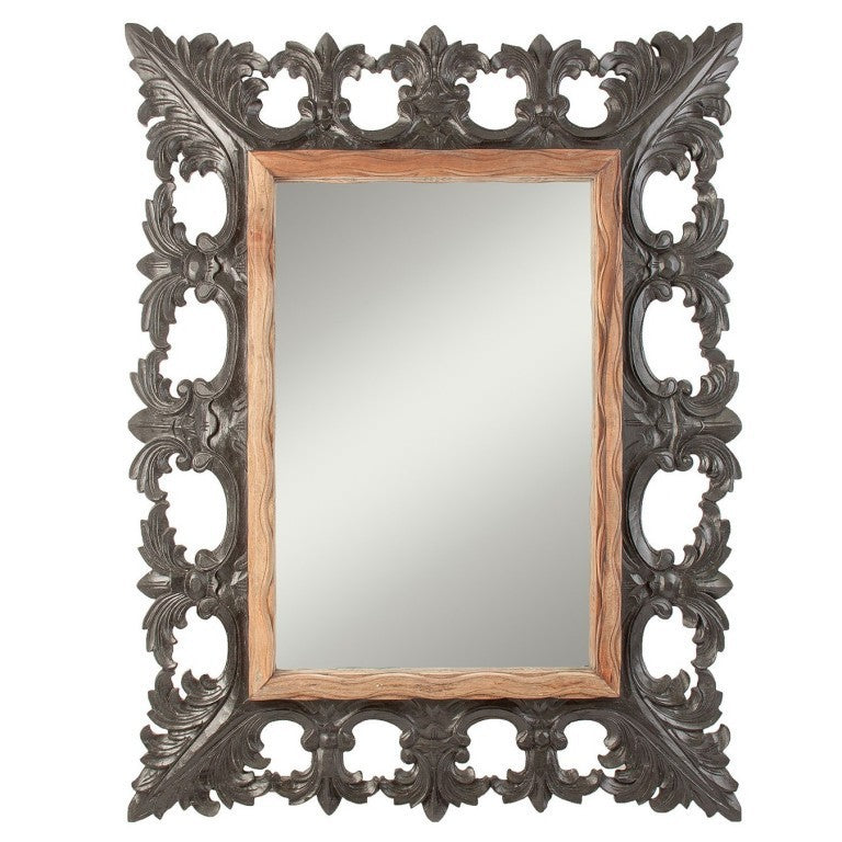 Specchio etnico cornice in ferro