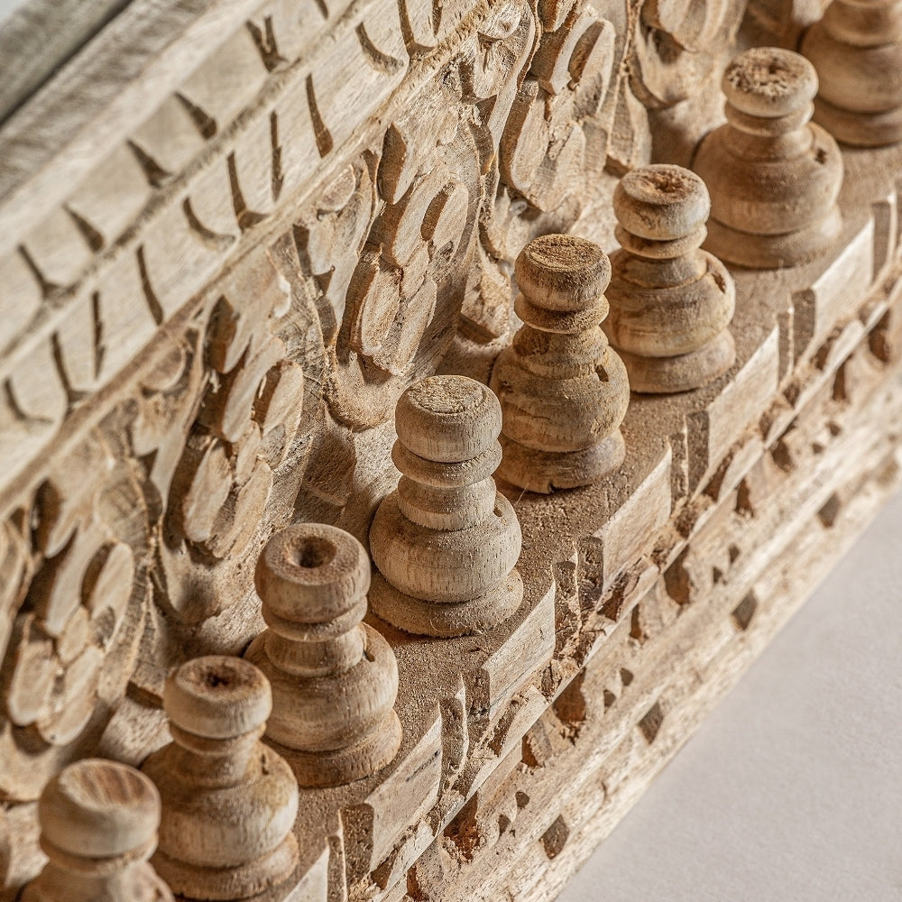 Specchio etnico teak intarsiato