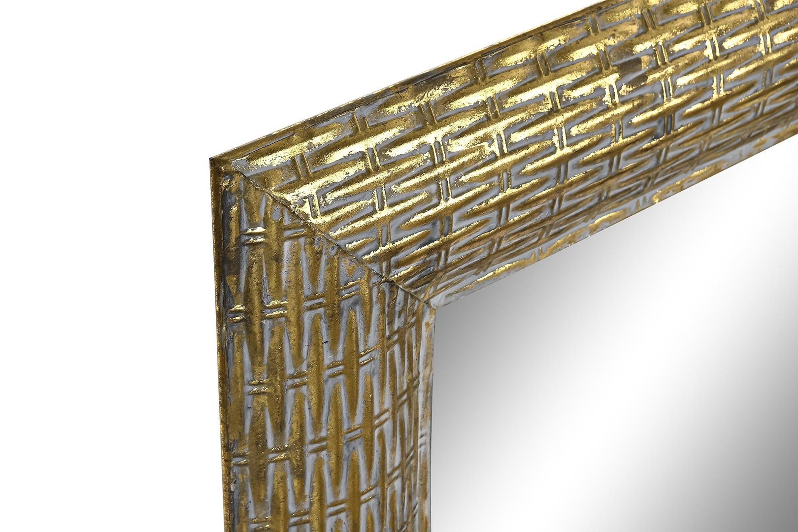 Specchio metallo anticato etnico