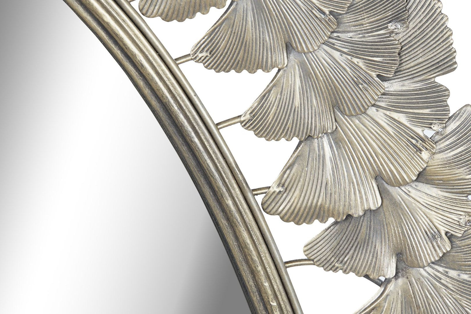 Specchio ovale metallo anticato