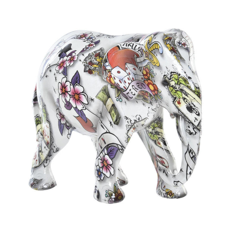 Statua elefante africano dipinto