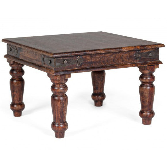 Tavolino quadrato indiano marrone