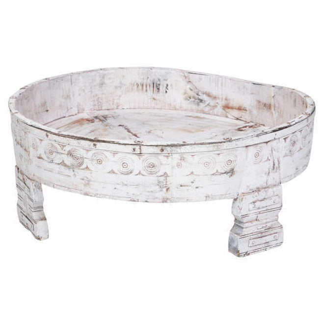 tavolino macina etnico bianco