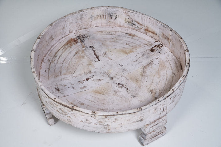 tavolino macina etnico bianco