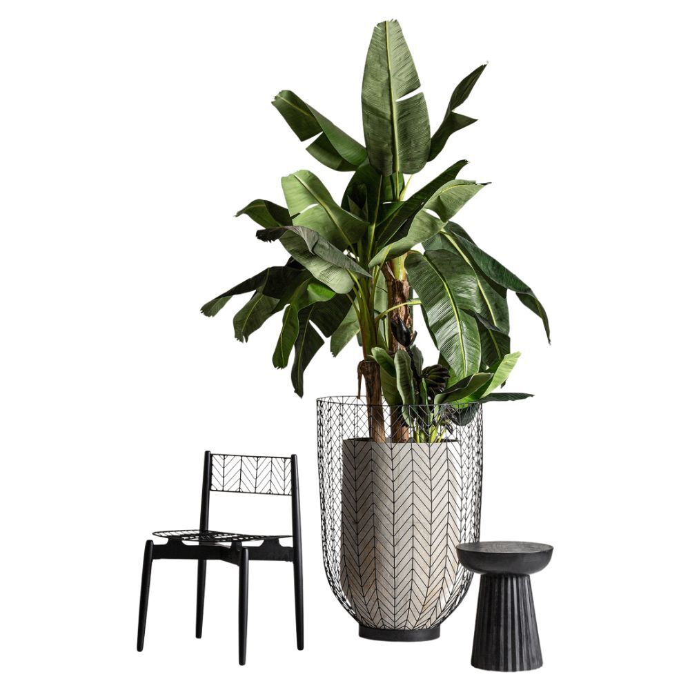 Tavolino living plissé nero