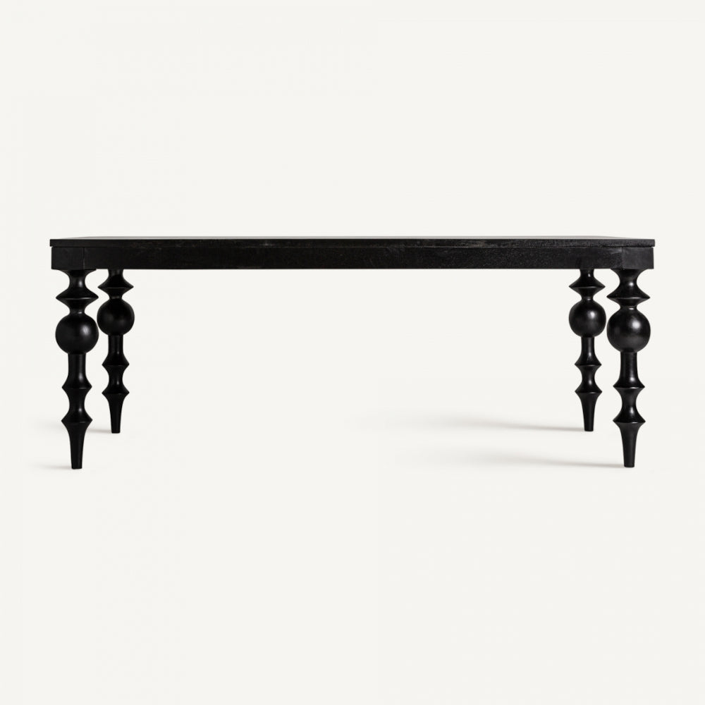 Tavolo pranzo nero decò chic