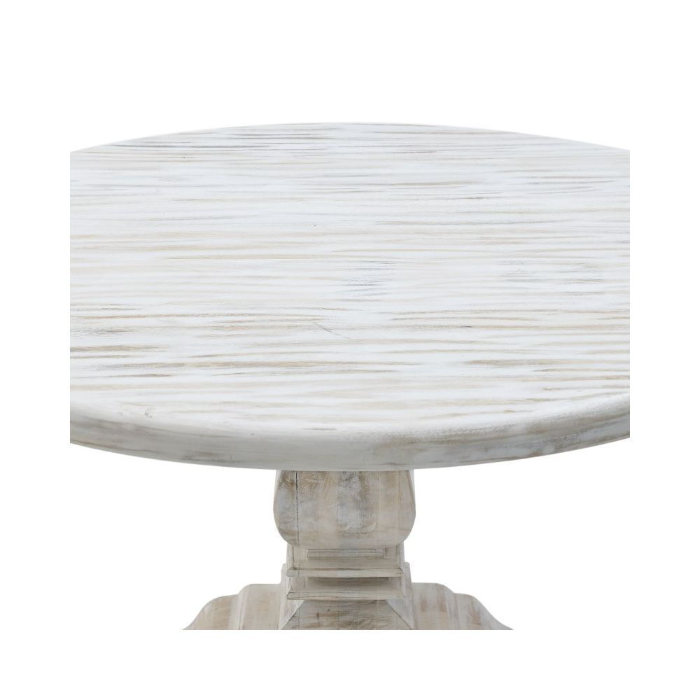 Tavolo pranzo tondo bianco shabby