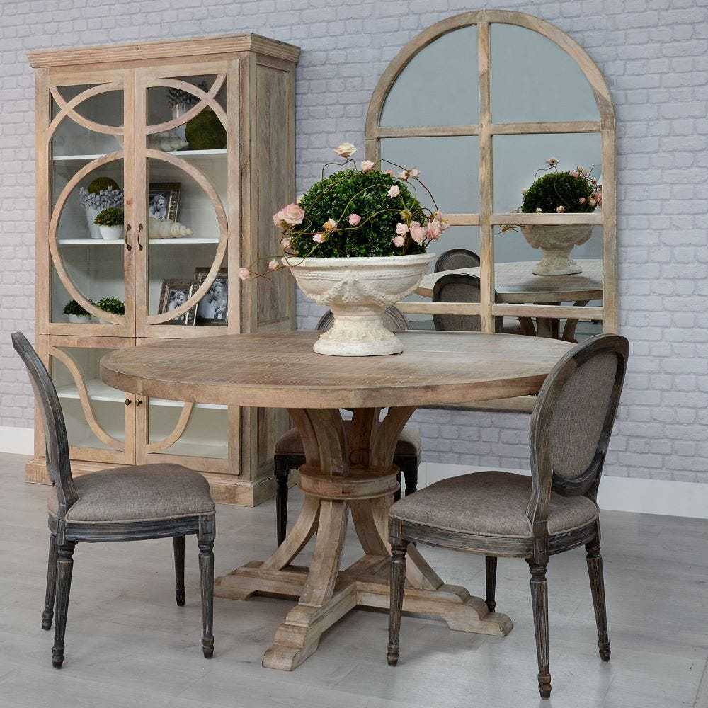 Tavolo tondo provenzale decapato