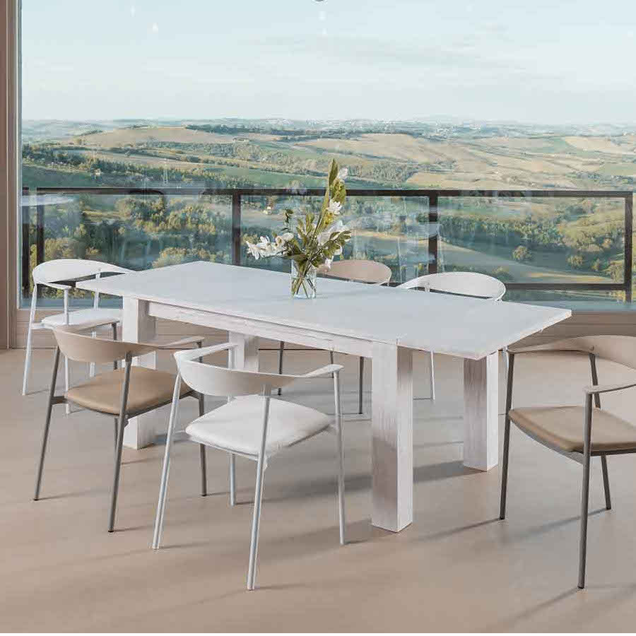 Tavolo legno sbiancato allungabile