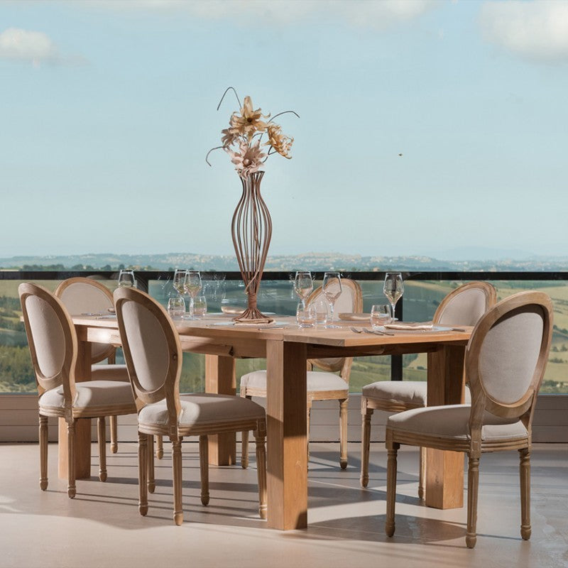 Tavolo country chic allungabile teak