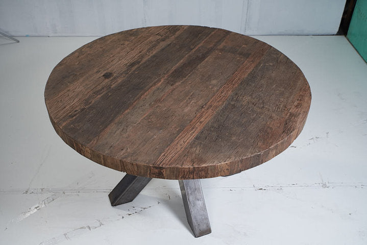 Tavolo rotondo da pranzo industrial