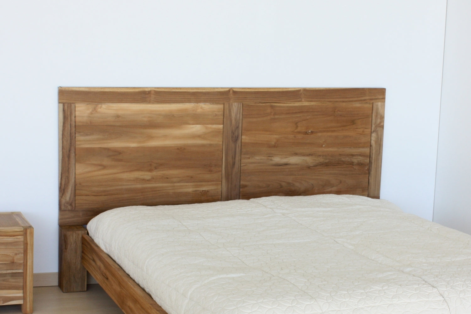 Testata letto matrimoniale legno teak