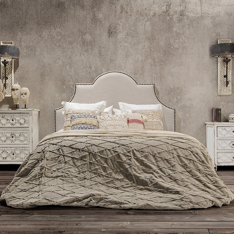 Testata letto provenzale grigio