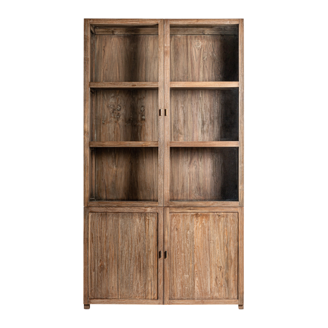 Vetrina country chic legno naturale