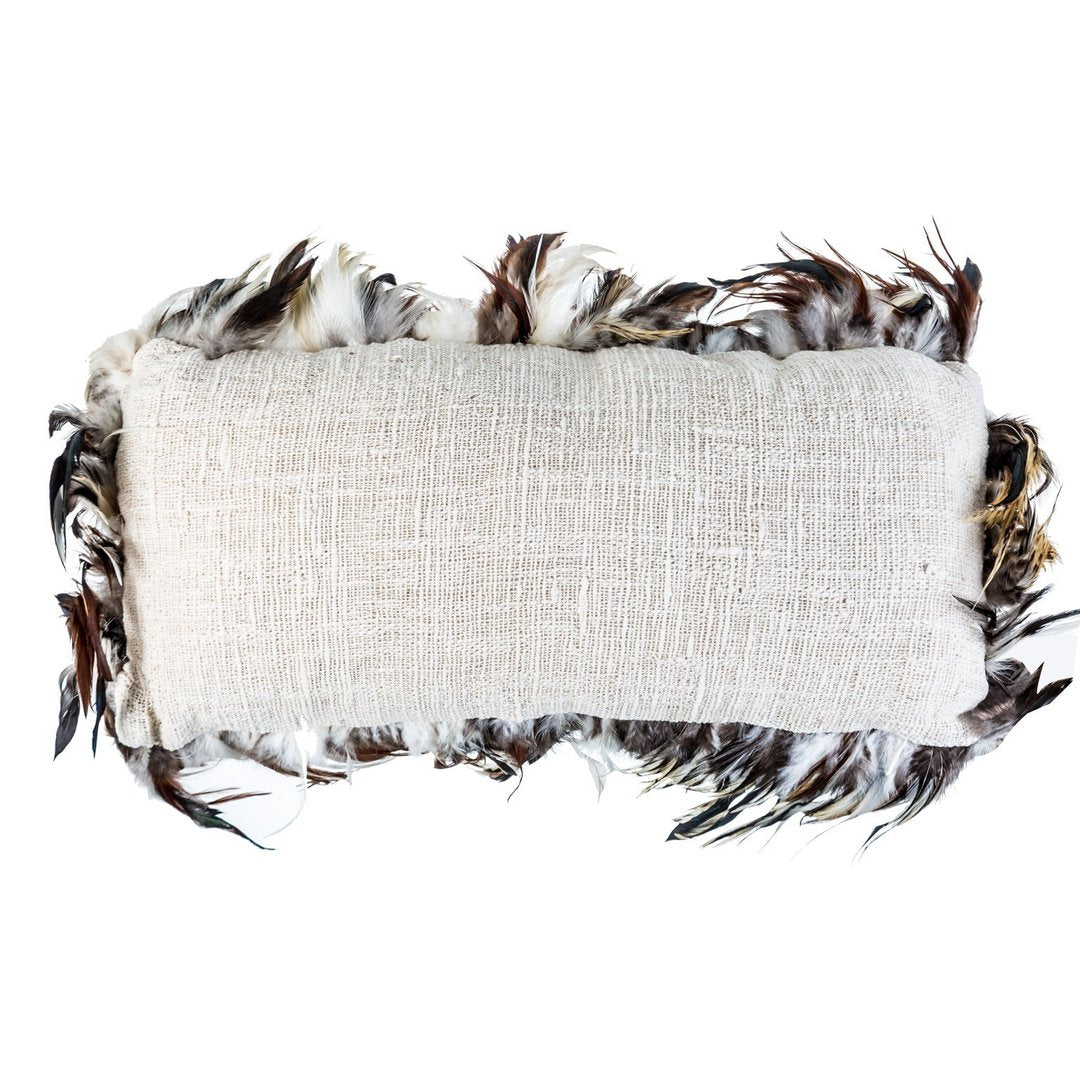 Cuscino shabby con piume