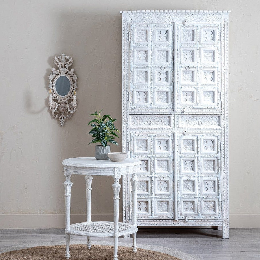 Armadio etnico legno bianco orientale