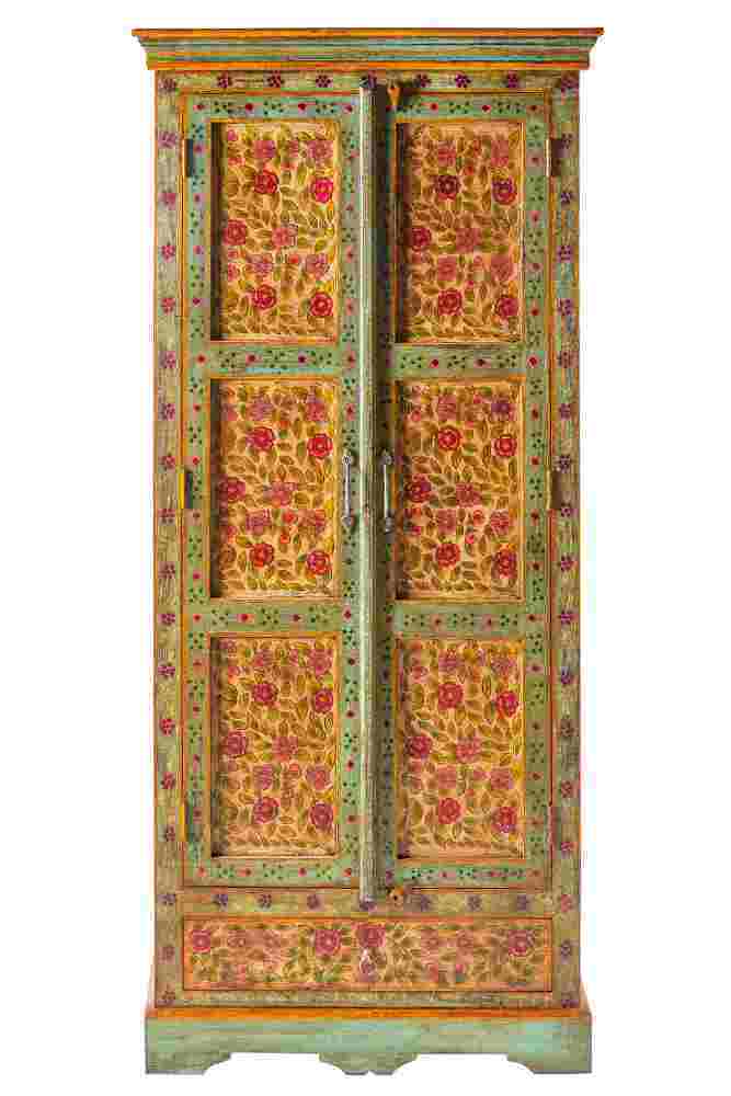 Armadio orientale dipinto in mango