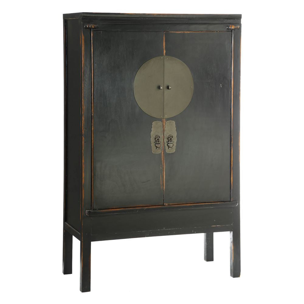 Armadio cinese shabby nero