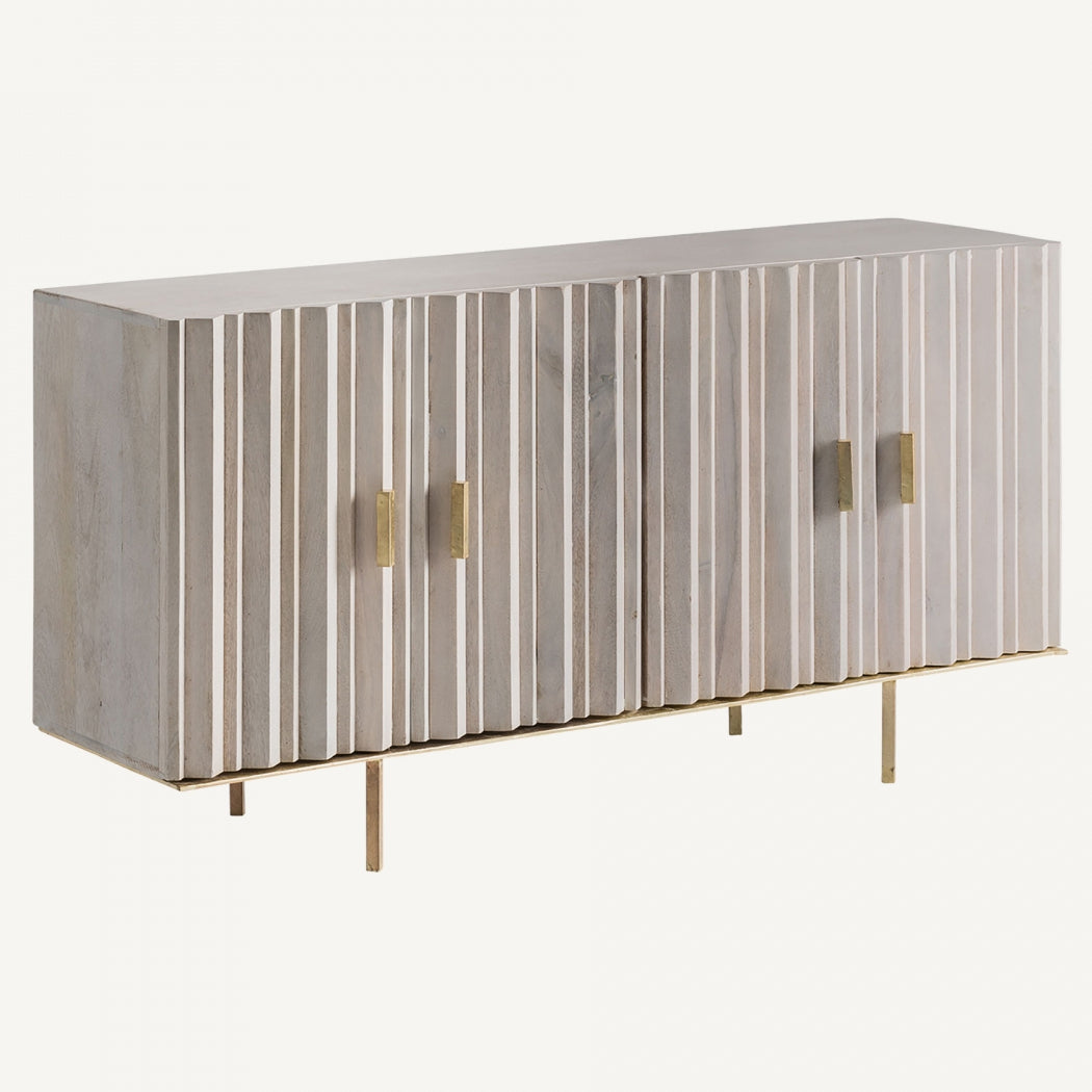 Buffet vintage bianco oro