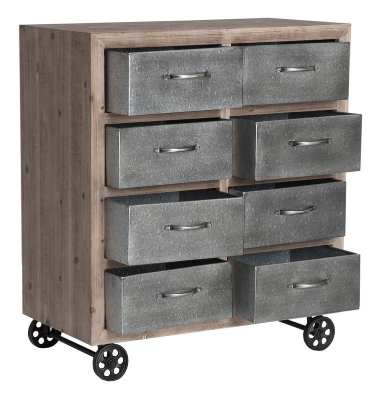 Cassettiera industrial con ruote