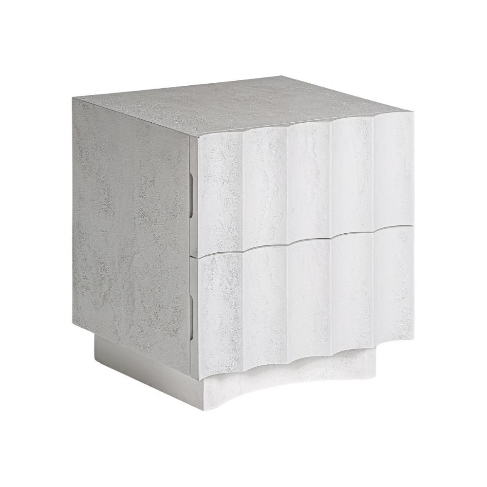 Comodino bianco déco chic