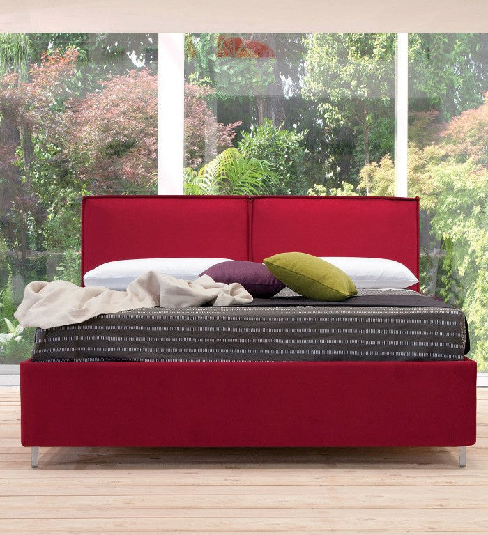 Letto matrimoniale design chic rosso