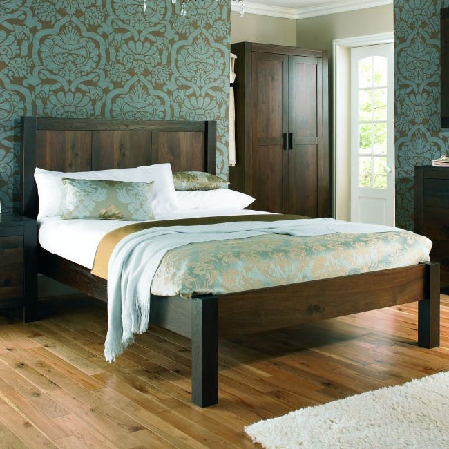 Letto stile etnico color noce scuro