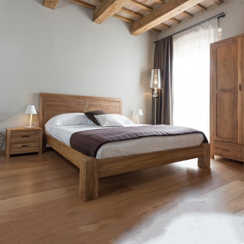 Letto matrimoniale legno teak